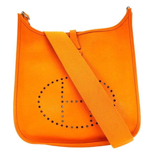Hermes Evelyne PM Leather Crossbody Bag Orange - Picture 1 of 16